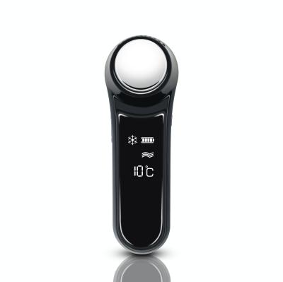 China FREE SHIPPING Rechargeable Ultrasonic Anti-Puffiness LCD Screen USB Hot and Cold Skin Face Massager with CE and Patent Certificate for sale