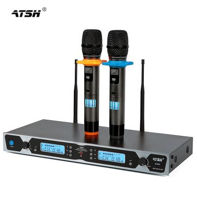 China U square dynamic wireless audio segment microphone ktv stage manufacturers professional handheld microphone AT-3100 for sale