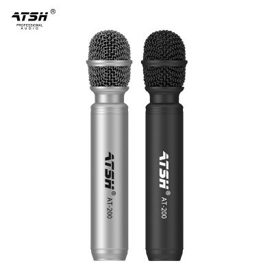 China Factory Wholesale Mobile Live Singing Wired Microphone Anchor Live Sound Card Dedicated Condenser Headphone Microphone AT-200 for sale