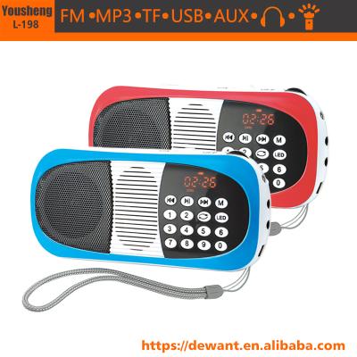 China L-198 PORTABLE mp3 multi-function digital radio multi-function speaker for sale