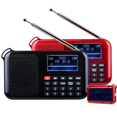 China Dewant L-388 FM PORTABLE cheap radio with solar panel and power bank en venta