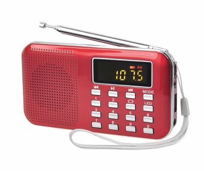 中国 New high quality thickness (only 2cm) thin mini portable fm radio board mp3 digital music player LED light 販売のため