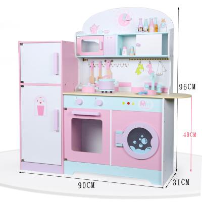 China Improve Hands-On Ability and Find Great Fun Kid Wood Pretend Play Toys Wooden Toy Kitchen Set for sale