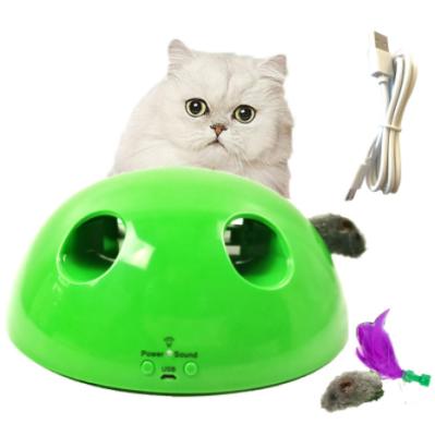 China PopPlay Electric Stocked Cat Toy Popping Mouse Interactive Cat Toy for sale