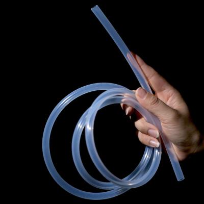 China Wear Resistant High High Silicone Water Drinking Straw 16*21mm Flexible Transparent Silicone Tube for sale