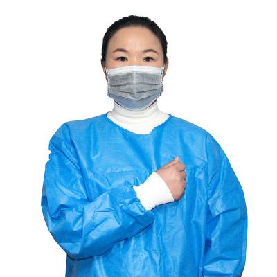 China Excellent Quality SMS Medical Gown Waterproof Non-woven Coverall Surgical Gown And Professional Design for sale