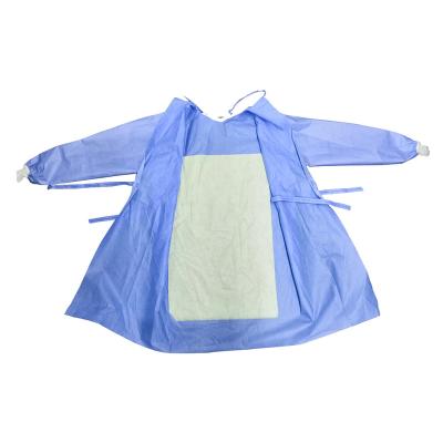 China Waterproof Level 2 PE CPE Hospital Medical Disposable Protective Isolation PPE Surgical Gowns for sale