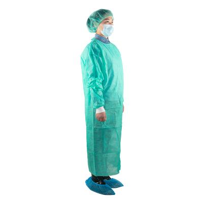 China Raincoat ; Green Blue Disposable Waterproof Isolation Gowns For Sale Isolation Dress Cheap Blue Suit Medical And Surgical Use for sale