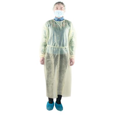 China Raincoat ; Waterproof High Quality PP Isolation Gown Hospital Patient Protective Gown for sale