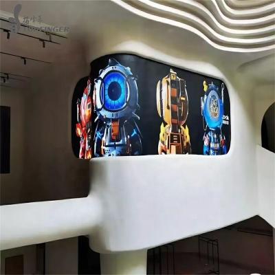 China Indoor Topfinger New Technology For Cylindrical Column Use Soft Indoor P2.5 Led Modules Curving Flexible Led Screen Display Screen for sale