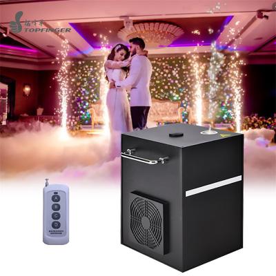 China Topfinger Wedding Stage Events Topfinger Party KTV BAR Wedding Stage Performance Mini 400W DMX Cold Spark Machine Sparkle Cold Fireworks Making Machine for sale