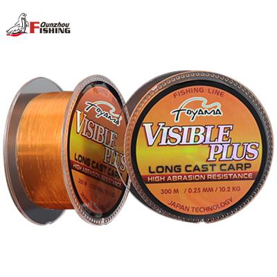 China TOYAMA High Quality High Strength Obvious Plus Monofilament Nylon Fishing Line For 300M Long Strand Cast Carp for sale