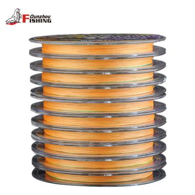 China Abrasion Resistance.low 1000M Memory Hot Sellin (100M x 10) Multicolor PE Braided Fishing Line Bound 8 Spool Strands 1000m for sale