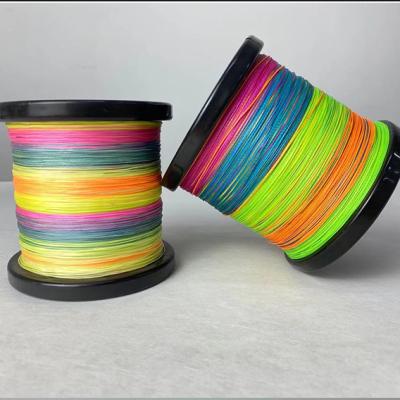 China Wholesale high tensile super strong 4x multi color yarn pe braided fishing line 1000m for sale