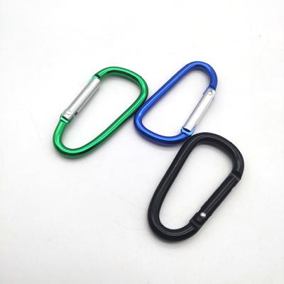 China Wholesale Custom Small Aluminum Safety Metal Spring Clip Snap Hook Chain Key Climbing Hook Aluminum Carabiner for sale