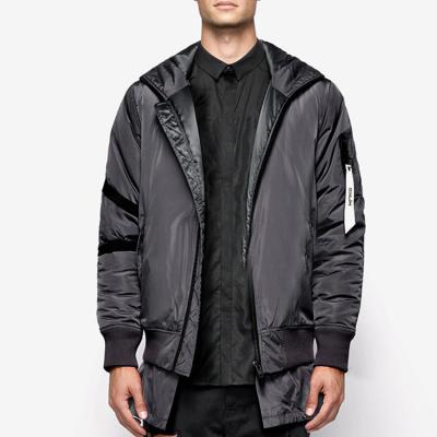 China Wholesale Men's Viable Double Layer Hooded Bomber Filler Jacket for sale