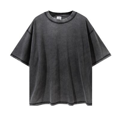 China Retro Wear QUICK DRY Design Reverse Supply Short Sleeve High Street Black T-Shirt for sale