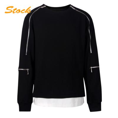 China Wholesale Anti Shrink Zipper Embellished Pullover Sweatshirt Men for sale