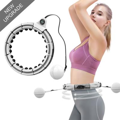 China size & Abdomen Exercise Body Plastic Detachable Slimming Smart LCD Counting Polynesian Dance Ring Digital Weighted Circles for sale