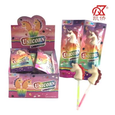 China 10 grams regular glowing unicorn lollipop for sale