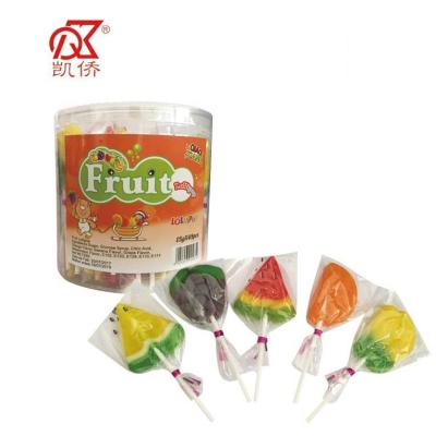 China 15g Natural Fruit Flavor Fruit Shaped Lollipop for sale