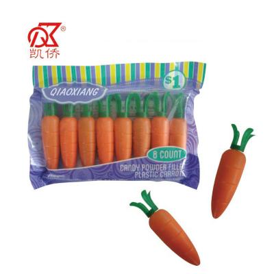 China Natural Carrot Shaped 8.5g Novelty Powder Candy for sale