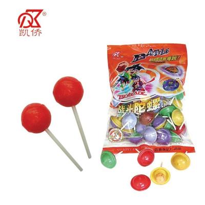 China Natural Colorful Rotating Top Fruit 5g Lollipop Toys for sale