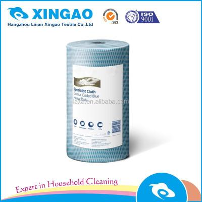 China Sustainable Lightweight Multi Purpose Nonwoven Cleaning Cloth Roll , Chemical Bond Cleaning Cloths , Wipes J for sale