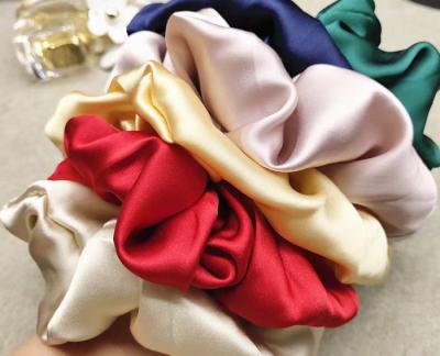 China High quality pure scrunchy silk hair band mulberry silk fabric headband hair accessories scrunchies for hair for sale