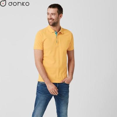 China Custom Slim Fit Anti-wrinkle Polo Shirt For Young Men for sale