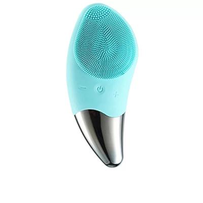 China DEEPLY CLEANING 2 in 1 Portable Mini Silicone Electric Face Brush Waterproof Exfoliating Cleansing Brush for sale