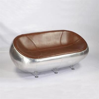 China Modern Aluminum Loveseat Half-ball Sofa For Living Room Restaurant for sale