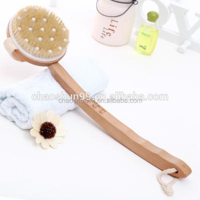 China Eco - Friendly Wooden Bath Brush Body Massage Brush / Shower Back Scrubber for sale