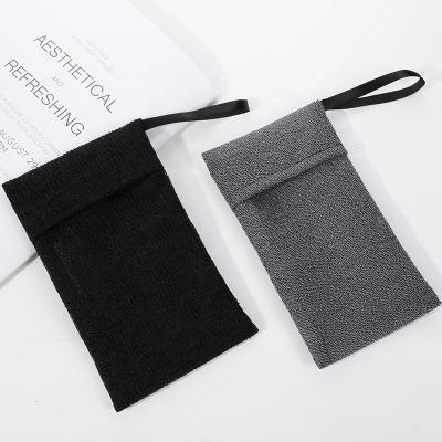 China EXFOLIATE Exfoliating Sponge Soap Pouch Body Exfoliator Sponges Nylon Soap Saver Pouch for Bath or Shower for sale