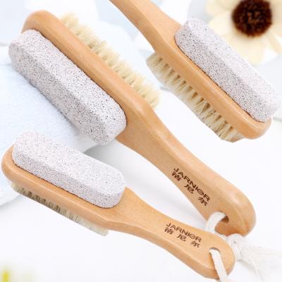 China All Natural High Quality Natural Wooden Bristle Foot Pumice Exfoliator Brush for sale