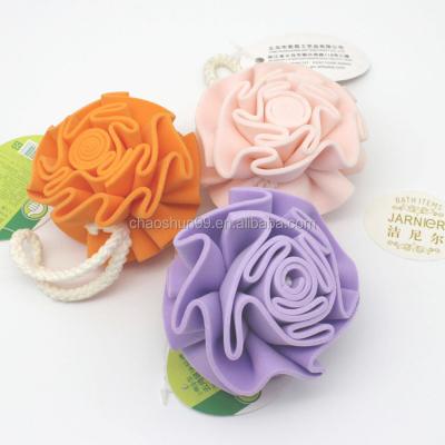 China Lovely Flower Shape Soft Eco - Friendly EVA Exfoliating Bath Sponge For Kids for sale