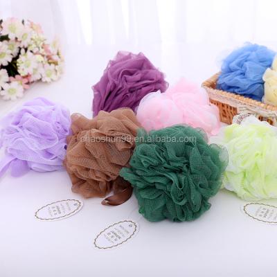 China Deep Clean Customized Wholesale Multicolor Body Ball Breath Mesh Loofah Shower Sponge PE Mesh Baby Beanbag Bath Sponge for sale