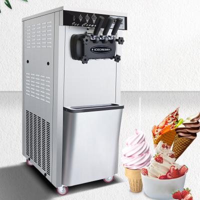 China MUXUE ice cream maker soft cone serve 3 flavors maquina de helado brave man vertical commercial frozen yogurt ice cream making machine 20L/H for sale