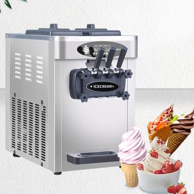 China MUXUE ice cream maker soft ice cream making machine three flavors soft serve machine for food cart 20L/H for sale