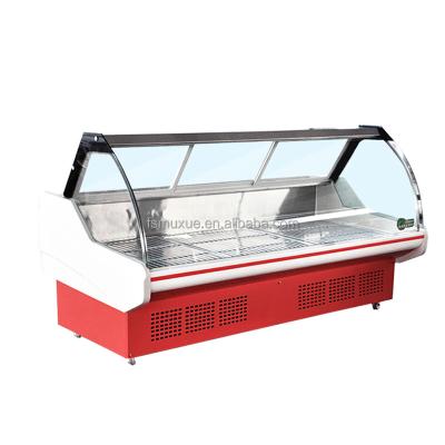 China Single-temperature MUXUE Refrigerated Deli Showcase Meat Fresher Deli Shows Delicatessen Fresher Showcase MX-SSG2500F en venta