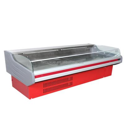 China MUXUE Single-temperature meat display fresher commercial supermarket open seafood display refrigeration equipment MX-XRG3000F en venta