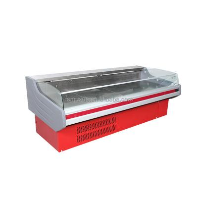 China MUXUE Single-temperature Air Cooling Fresh Meat Display Refrigerator Meat Showcase Fresh Meat Counter MX-XRG1500F for sale