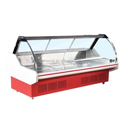 China Single-temperature MUXUE Deli Commercial Display Fridge Meat Display Supermarket Grocery Food Display Cooling Chiller MX-SSG3000F en venta