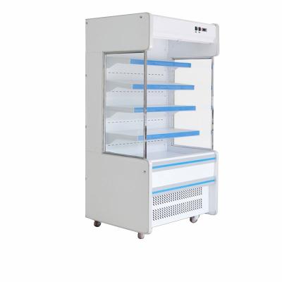 China MUXUE Single-temperature air curtain refrigerator for milk supermarket open refrigerator for cheese display vegetable refrigerator zu verkaufen