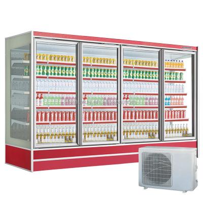 Κίνα Vegetable Cortina De AR Remote Compressor Fruit Vegetable Single-temperature Door Geladeira Showcase Glass Vertical Fruta Air Curtain προς πώληση