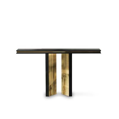 China (Other) Adjustable Hallway Console Table Bone Inlay Stainless Steel Luxury Marble Top Console Table for sale