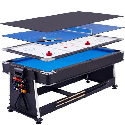 China Plastic American style multifunctional four in one adult billiards table  ice hockey  tennis table  conference table for sale