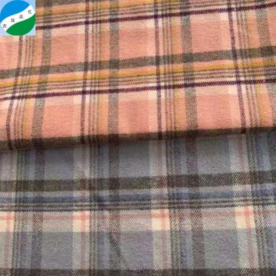 China Tear-resistant stock fabric wool harris tweed check plaid fabric ready to sell wool china market for sale