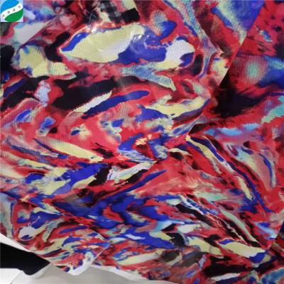 China China Supplier High Quality Anti Pill Knitted Fabric Mesh Printing Stock Lot Fabric By 100% Polyester For Dress for sale