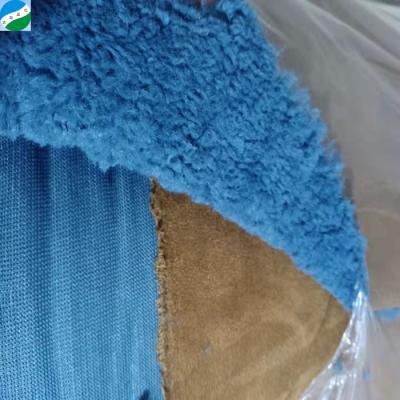 China New Design Winter Anti-static Thick Velvet Compound Suede Fabric Solid Dyed Stocklot Fabric for sale